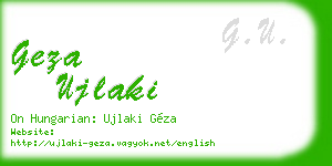 geza ujlaki business card