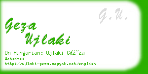 geza ujlaki business card